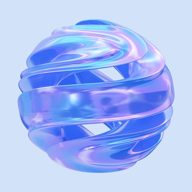 Photo futuristic liquid 3d sphere dispersion glass material 3d rendering illustration