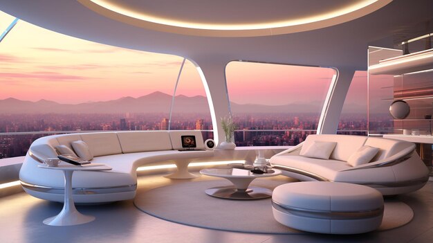 futuristic living room