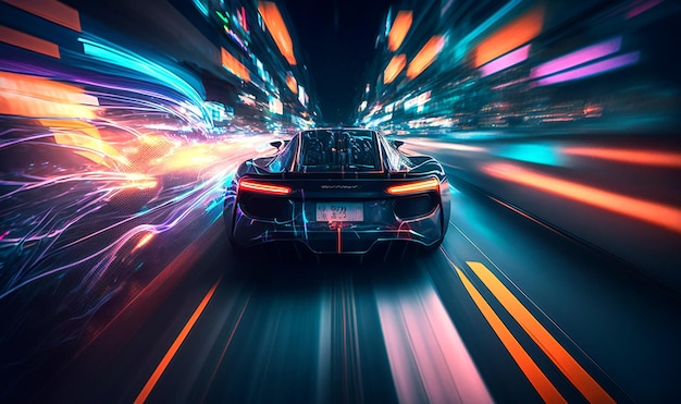 Premium Photo  A futuristic look at fast cars and their sleek abstract  forms