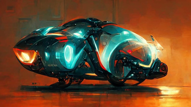 A futuristic looking vehicle that is called the future.