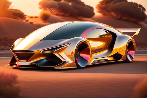 Futuristic Luxury Car Free Generative Image