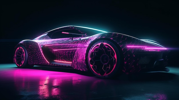 Futuristic luxury sports car wallpaper