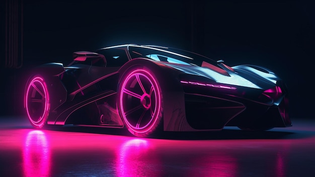 Futuristic luxury sports car wallpaper