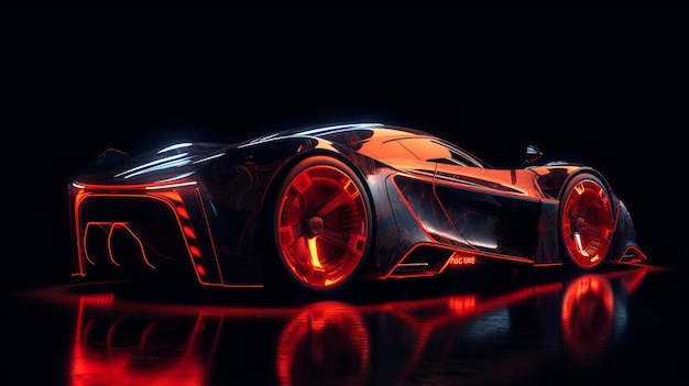 Futuristic luxury sports car wallpaper