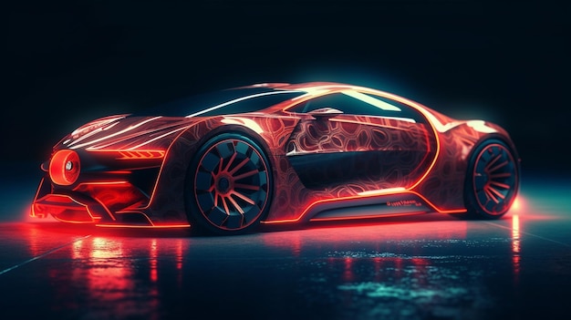 Futuristic luxury sports car wallpaper