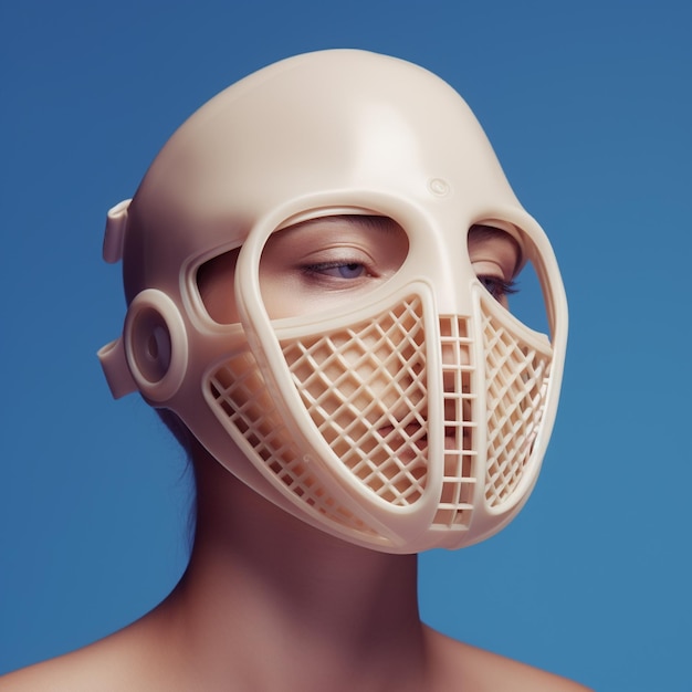 Foto la moda ciborg medica futuristica, una miscela di tecnologia e salute