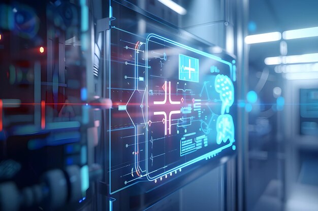 Photo futuristic medical interface