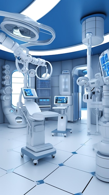 Futuristic Medical Lab Interior