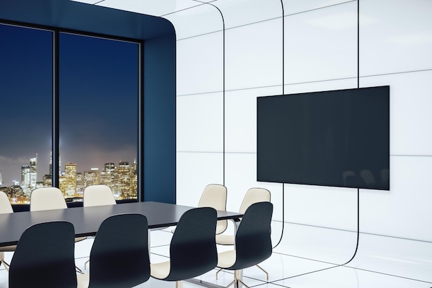 Futuristic meeting interior