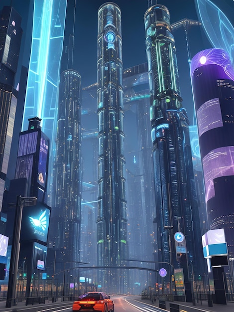 Futuristic mega city