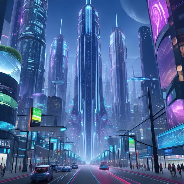 Futuristic mega city