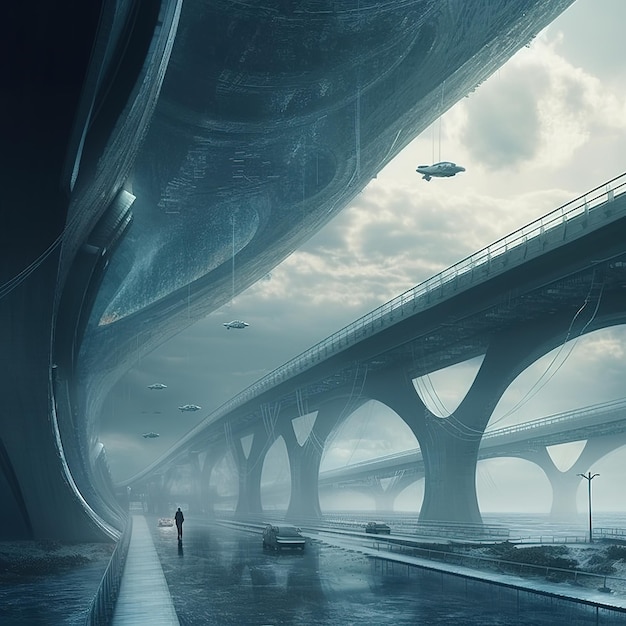 Futuristic megastructure