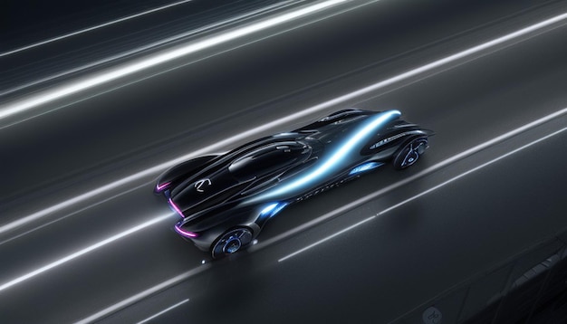 Futuristic Mercedes Benz AVTR Concept Car Racing at 200 MPH A Cinematic Aerial Spectacle