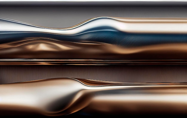 Futuristic metal texture background Stainless steel chrome chromium silver aluminium golden gold blue neon elements