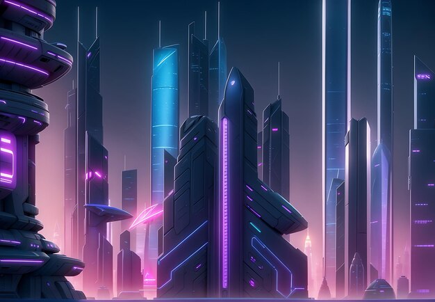 Futuristic Metaverse city