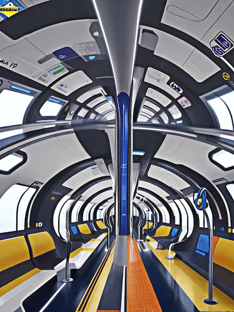 futuristic metro rail 4k