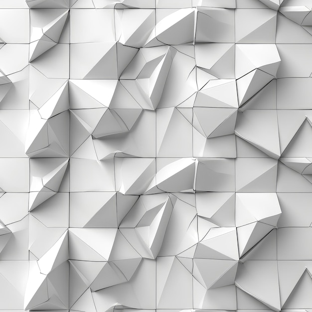 未来主義の現代白い背景 抽象三角 3Dイラスト