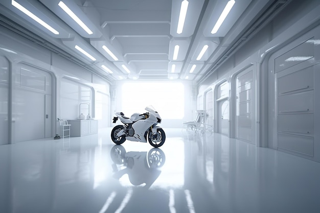 Futuristic motorcycle concept design image by generative AI