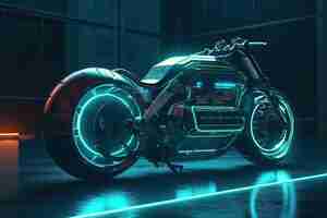 Photo futuristic motorcycle concept design image by generative ai