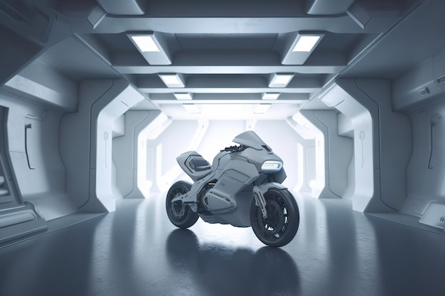 Photo futuristic motorcycle concept design image by generative ai