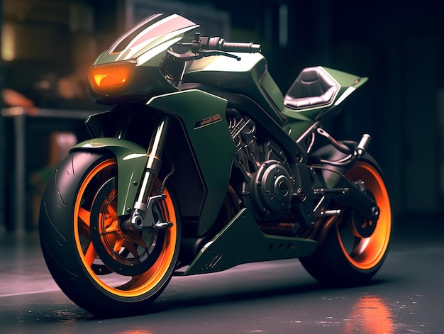 Futuristic motorcycle design