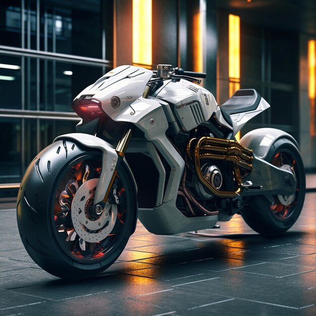 Photo futuristic motorcycle design