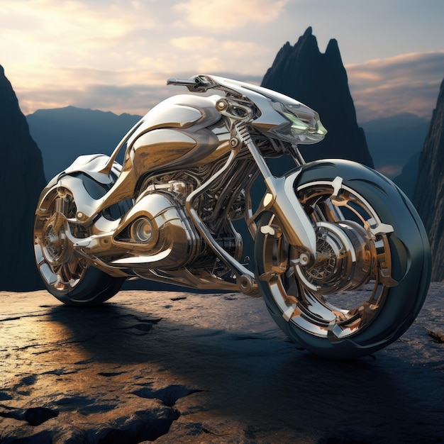 Futuristic Motorcycle