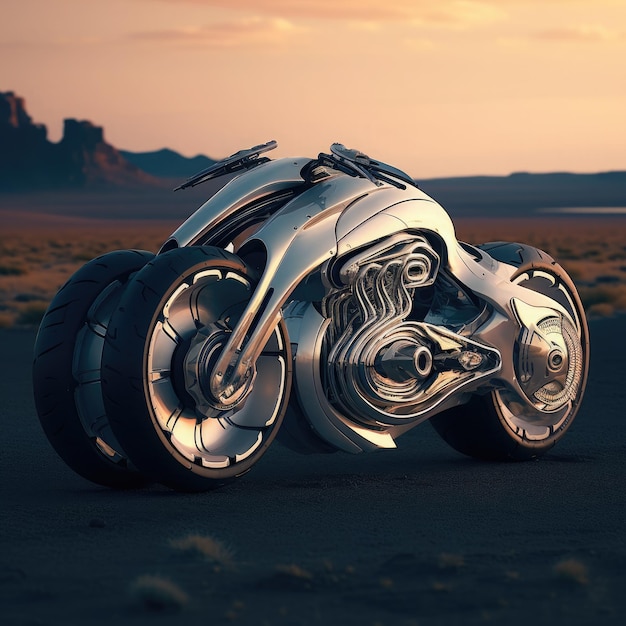 Futuristic Motorcycle