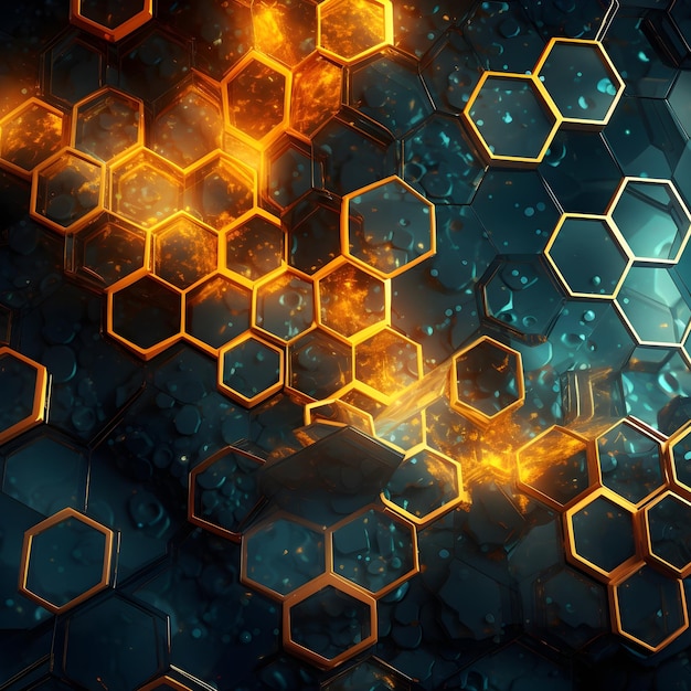 Futuristic NatureInspired Honeycomb Backgrounds