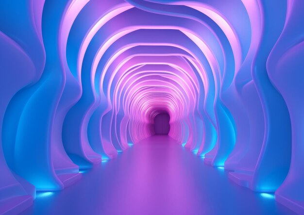 Futuristic Neon Corridor background