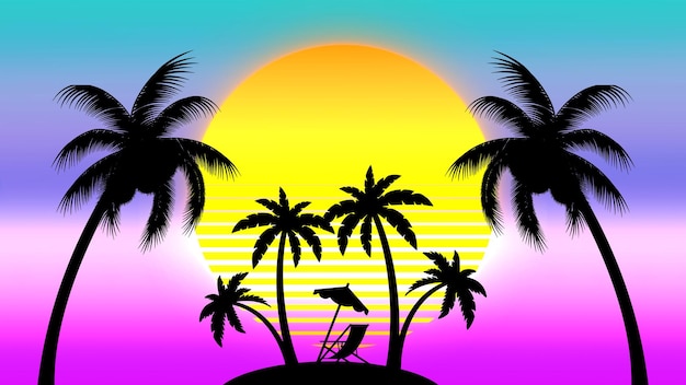 futuristic neon landscape 1980s style retro abstract rpg gaming rpg background digital mountains