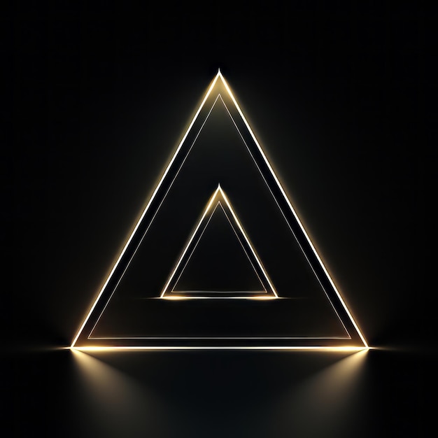 Photo futuristic neon triangle