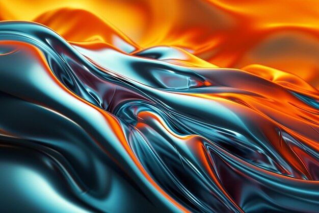 Premium Photo | Futuristic Neon Wallpaper Vibrant Orange and Blue Wave