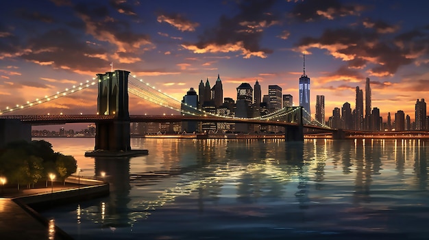 Futuristic New York City New York City Background