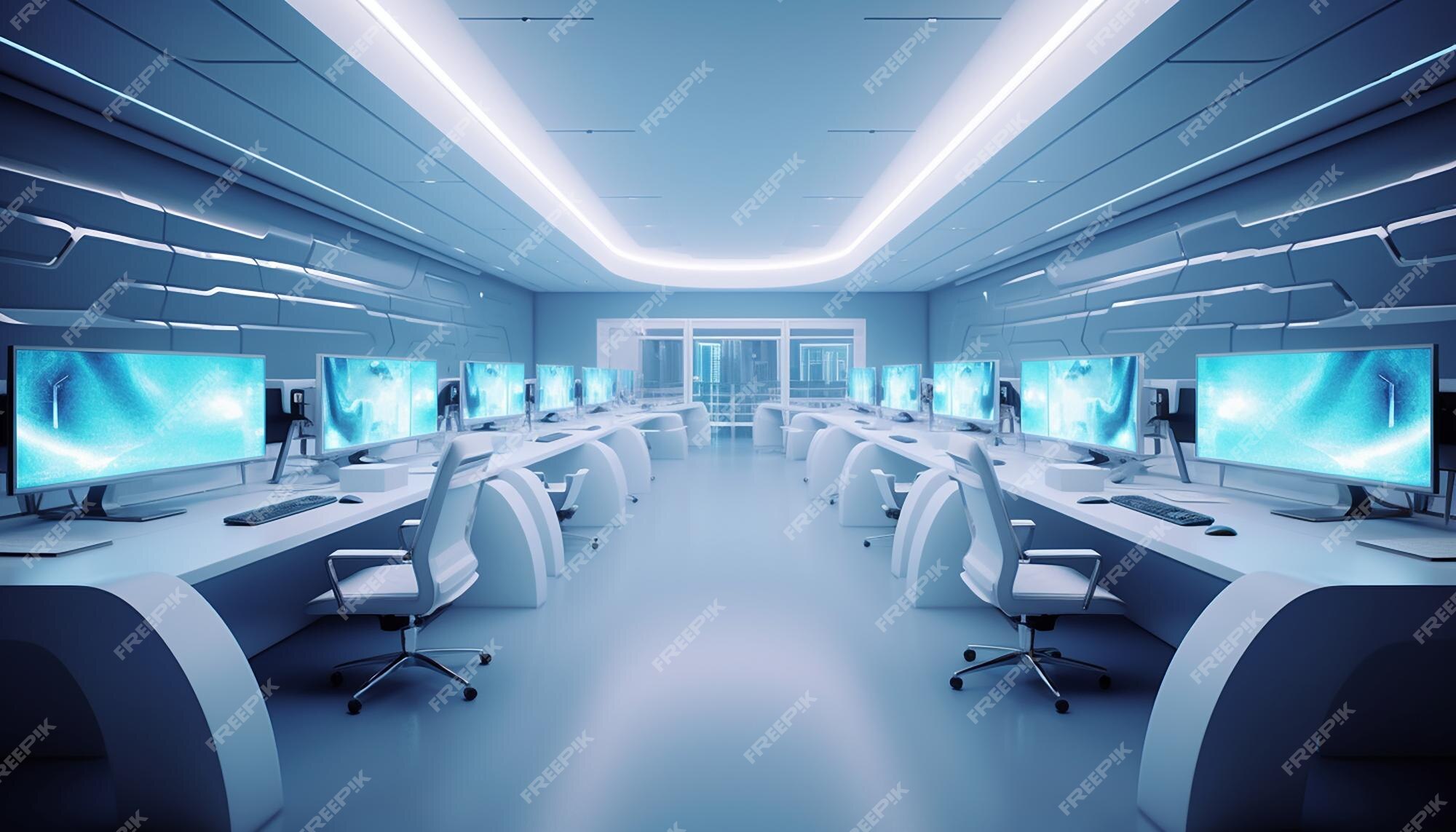 Premium AI Image | Futuristic office design modern creative interior