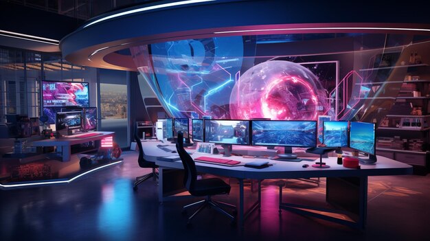 Futuristic office space designed for optimal creativity