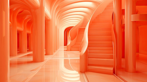 Futuristic Orange Corridor