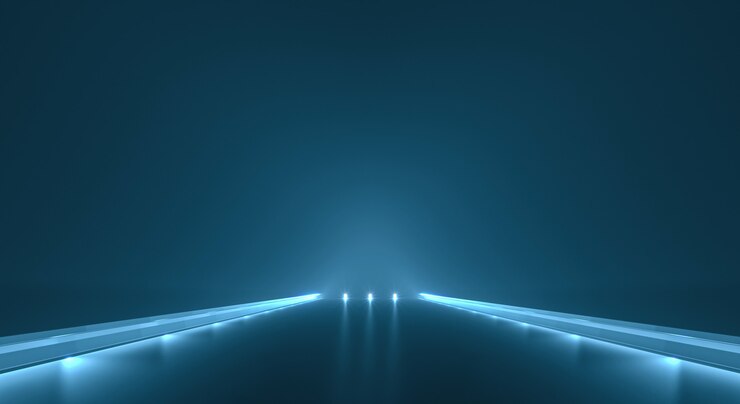 Photo futuristic pathway background with light illumination
