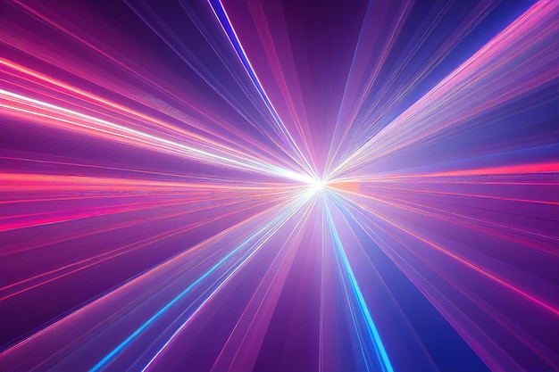 Futuristic pink and blue neon light ray beam explosion ascending glowing lines abstract background s