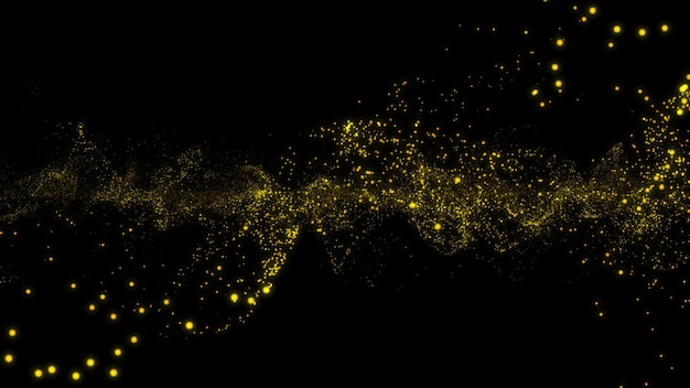 futuristic point wave cyber big data flow blockchain data fields network line connect stream big data technology concept of ai technology digital communication 3d rendering