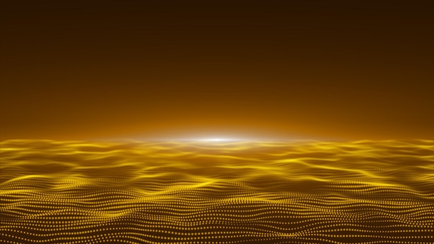 futuristic point wave cyber big data flow blockchain data fields network line connect stream big data technology concept of ai technology digital communication 3d rendering