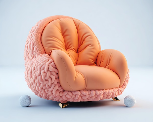 Futuristic puffy armchair