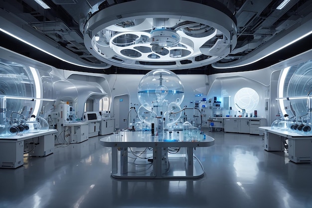 Futuristic Quantum Art Lab