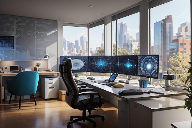 The Futuristic Quantum Powered Office Redefining Productivity with Subatomic Precision