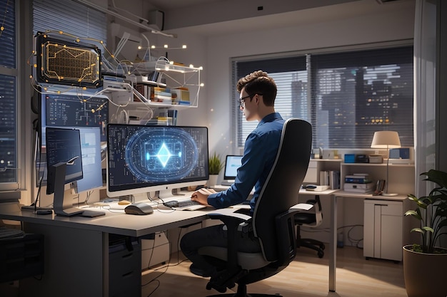 The Futuristic Quantum Powered Office Redefining Productivity with Subatomic Precision