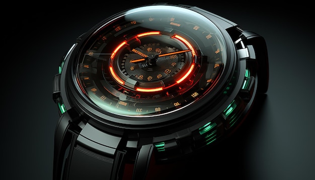 Photo futuristic quantum watch design creative 3d realistic render