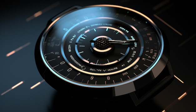 futuristic quantum watch design Creative 3d realistic render