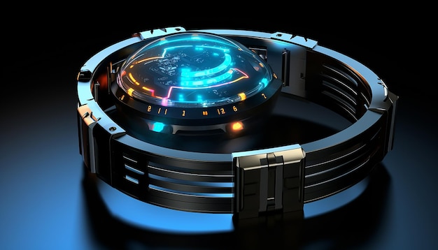 futuristic quantum watch design Creative 3d realistic render