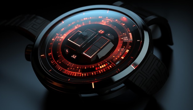 futuristic quantum watch design Creative 3d realistic render
