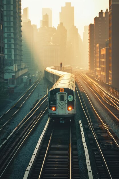 Futuristic Railway Journey from NYC